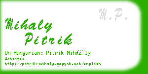 mihaly pitrik business card